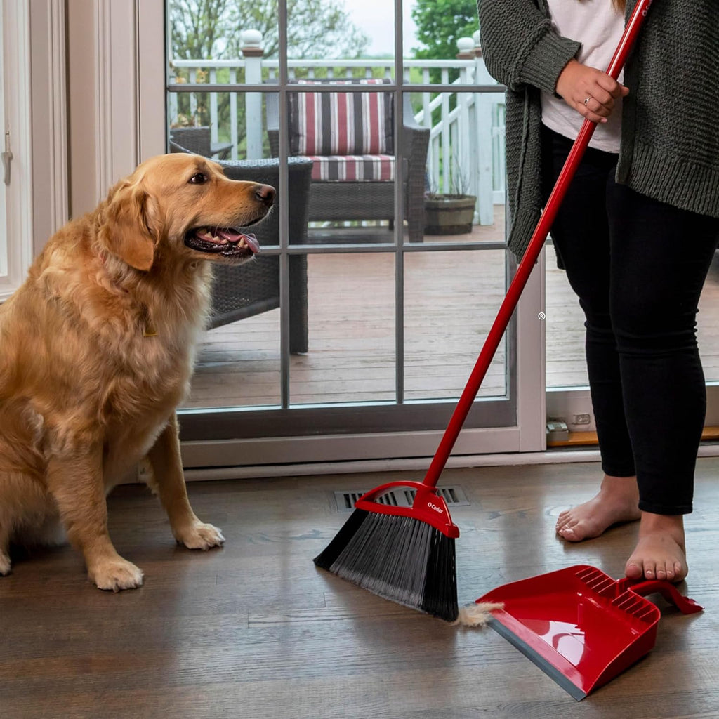 O-Cedar Pet Pro Broom with Step-On Dustpan