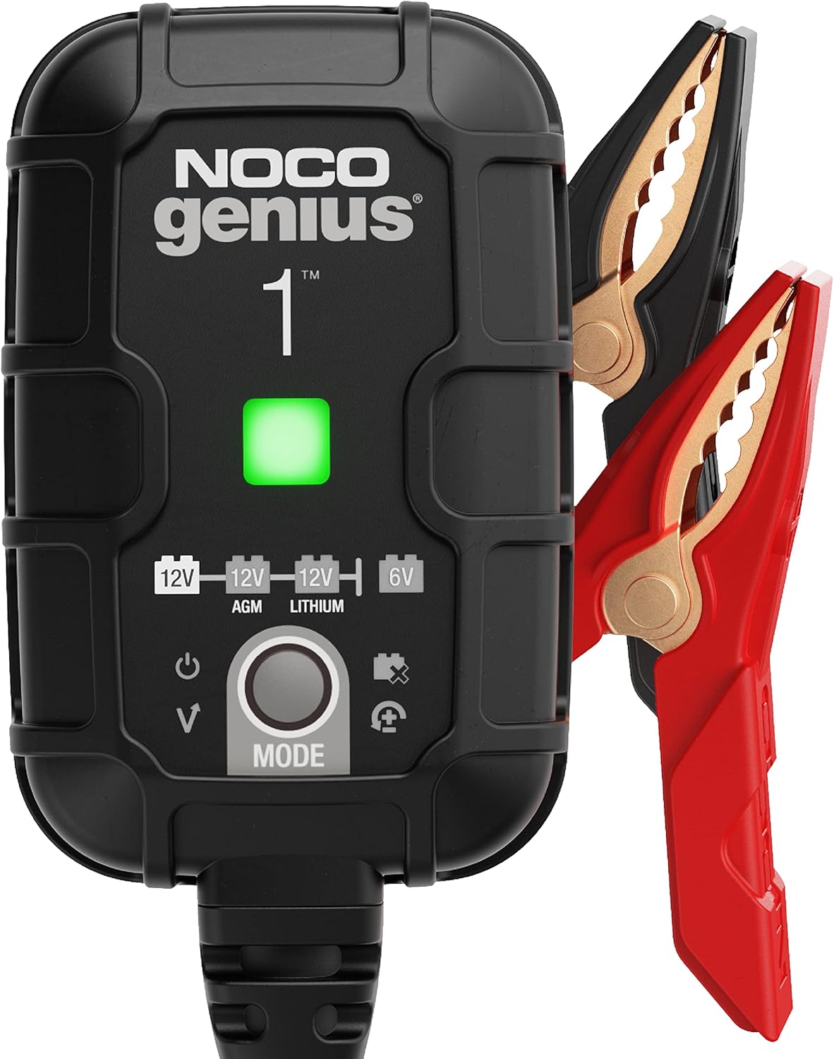 NOCO GENIUS1: 1A 6V/12V Smart Battery Charger ‰ÛÒ Automatic Maintainer, Trickle Charger & Desulfator with Overcharge Protection & Temperature Compensation ‰ÛÒ for Lead-Acid & Lithium Batteries