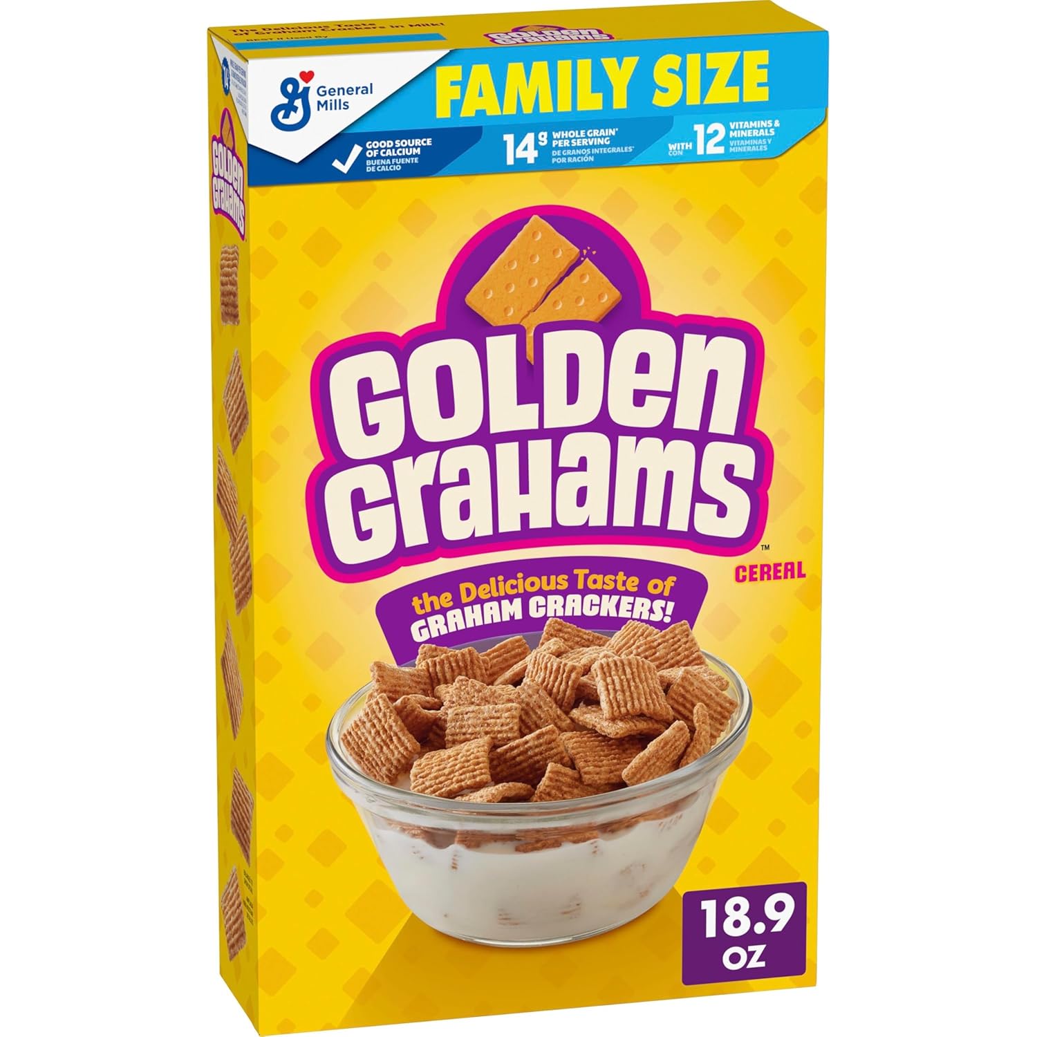 Golden Grahams Breakfast Cereal, Graham Cracker Taste, Made with Whole Grain