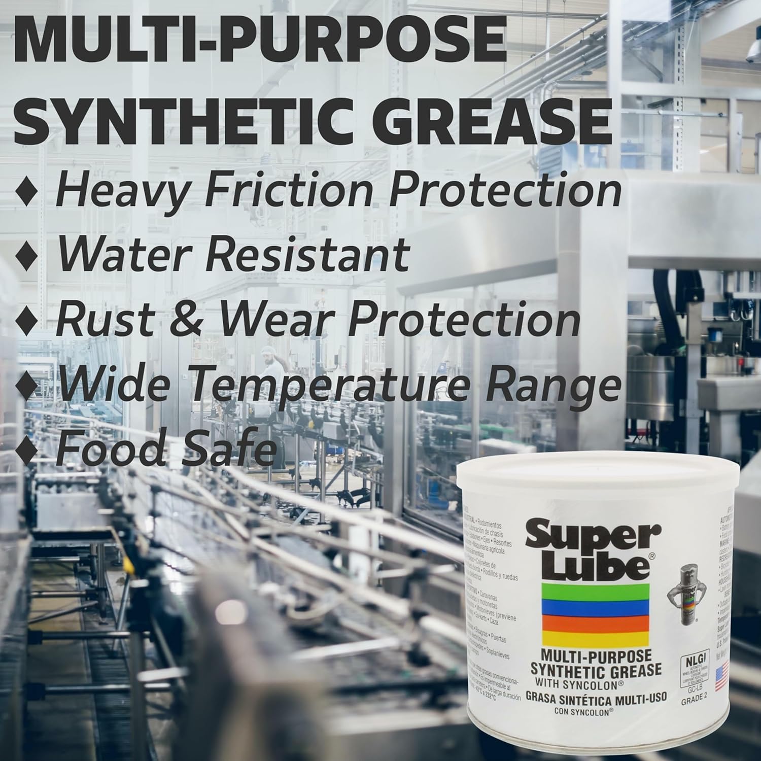 Super Lube Multi-Purpose Synthetic Grease w/ Syncolon - High Temperature