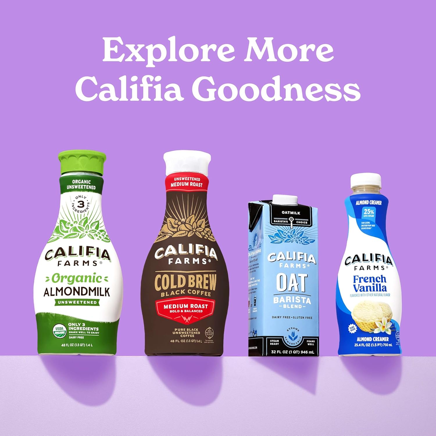 Califia Farms - Oat Barista Blend Oat Milk, 32 Oz (Pack of 6), Shelf Stable