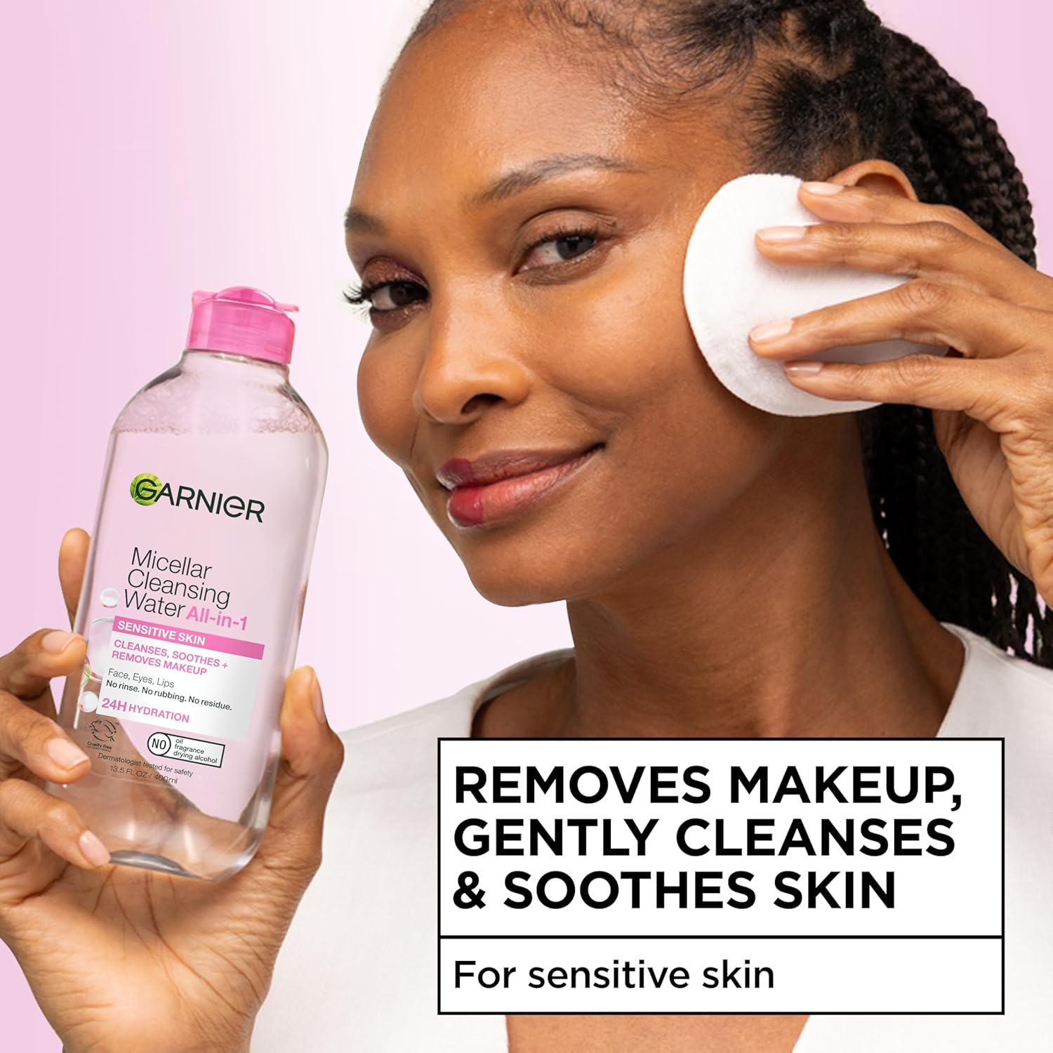 Garnier Micellar Water, Hydrating Facial Cleanser & Makeup Remover, Suitable