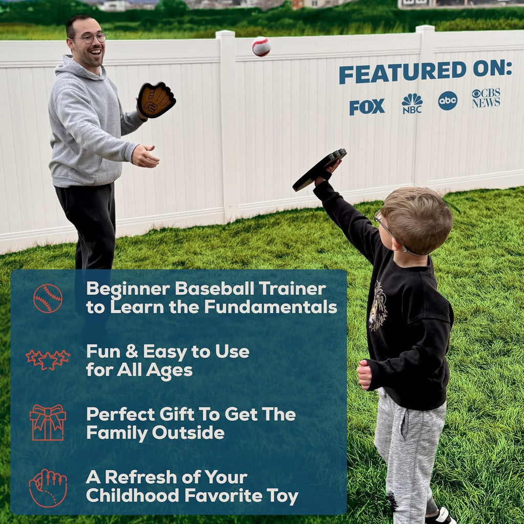 Toss and Catch Ball Game Set - Easy to Use Sticky Balls & Beginner Baseball