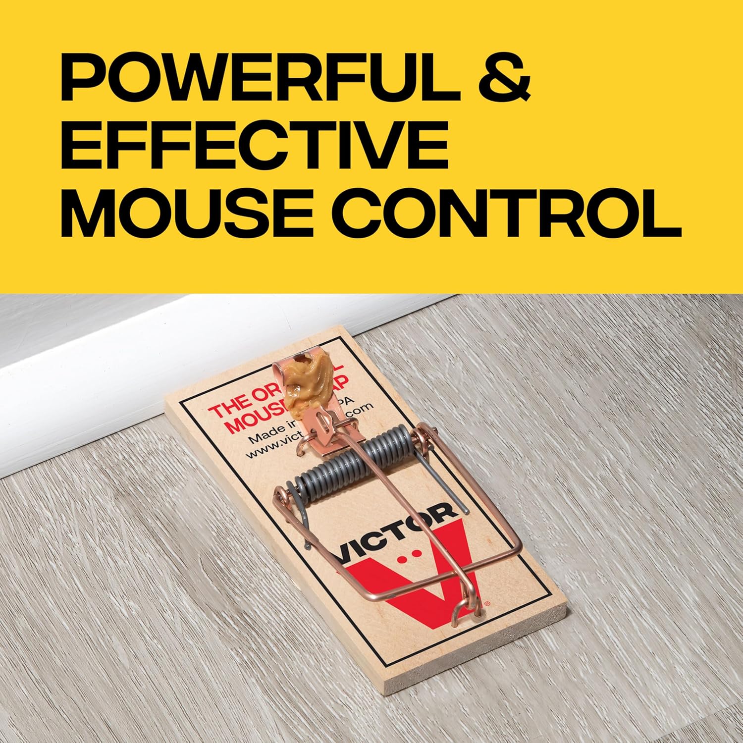 Victor Mouse Traps M150-12, Metal Pedal, Sustainably Sourced FSC Wood, Wooden