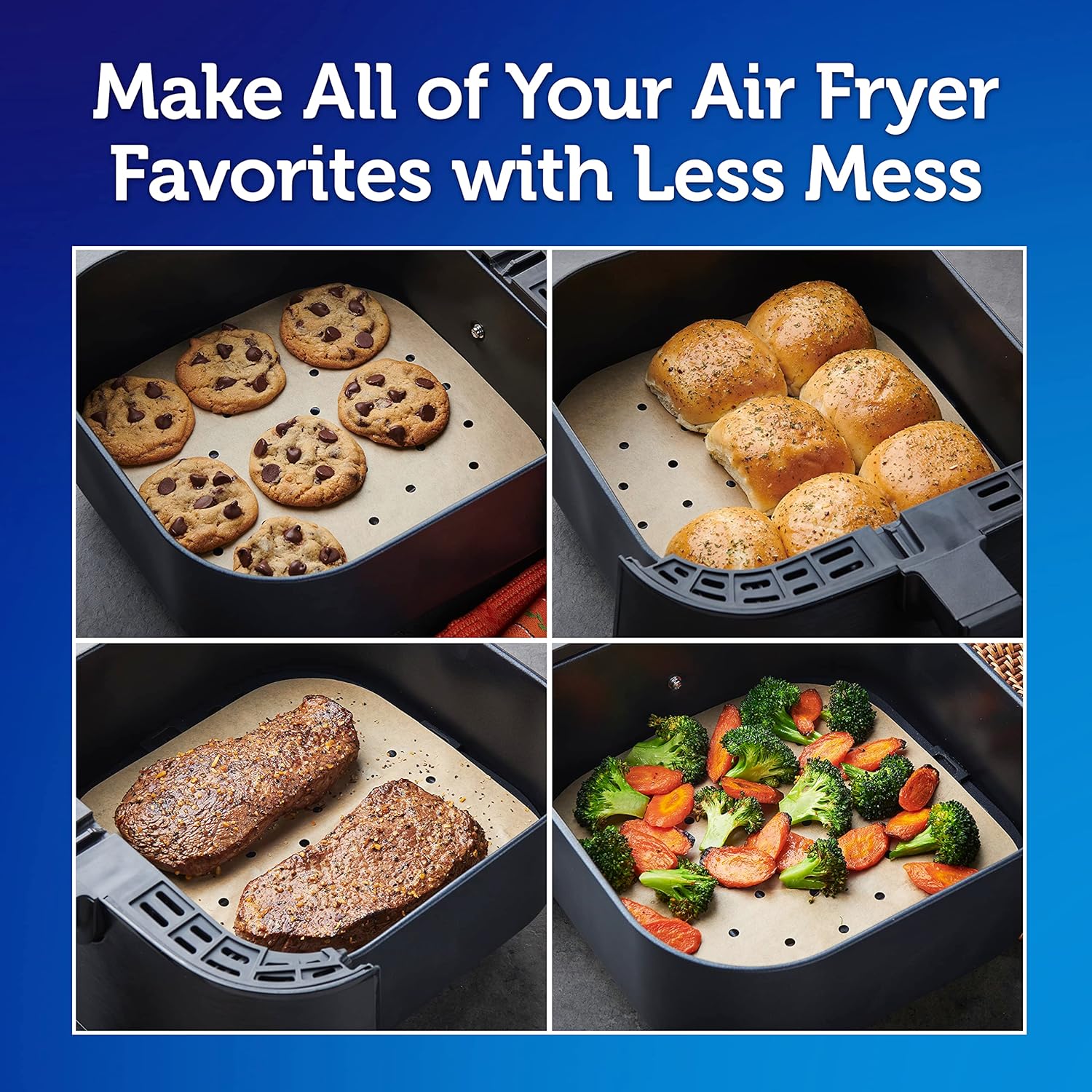 Reynolds Kitchens Air Fryer Liners Disposable, Unbleached Parchment Paper