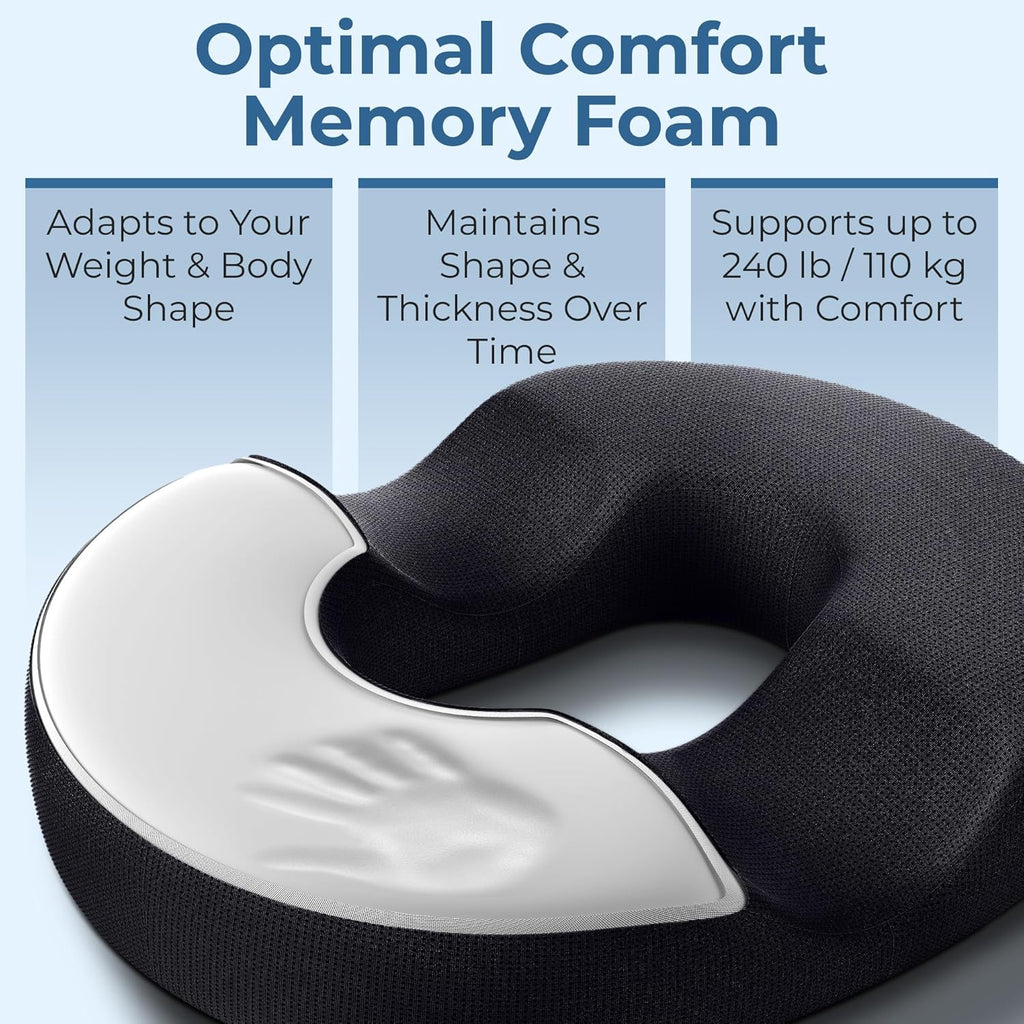 5 STARS UNITED Donut Pillow Hemorrhoid Tailbone Cushion ‰ÛÒ Large Cushion for
