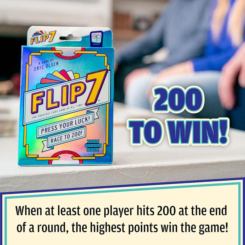 USAOPOLY Flip 7, The Ultimate Blend of Press Your Luck & Strategy, Fast-Paced