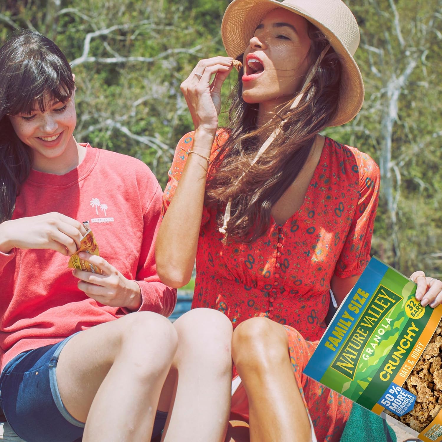 Nature Valley Crunchy Granola, Oats and Honey, Resealable Snack Pouch, Family