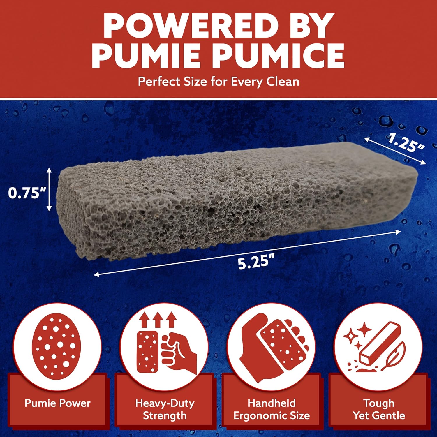 PUMIE Scouring Stick 2 Pack, Toilet Bowl Ring Remover, Heavy Duty Extra