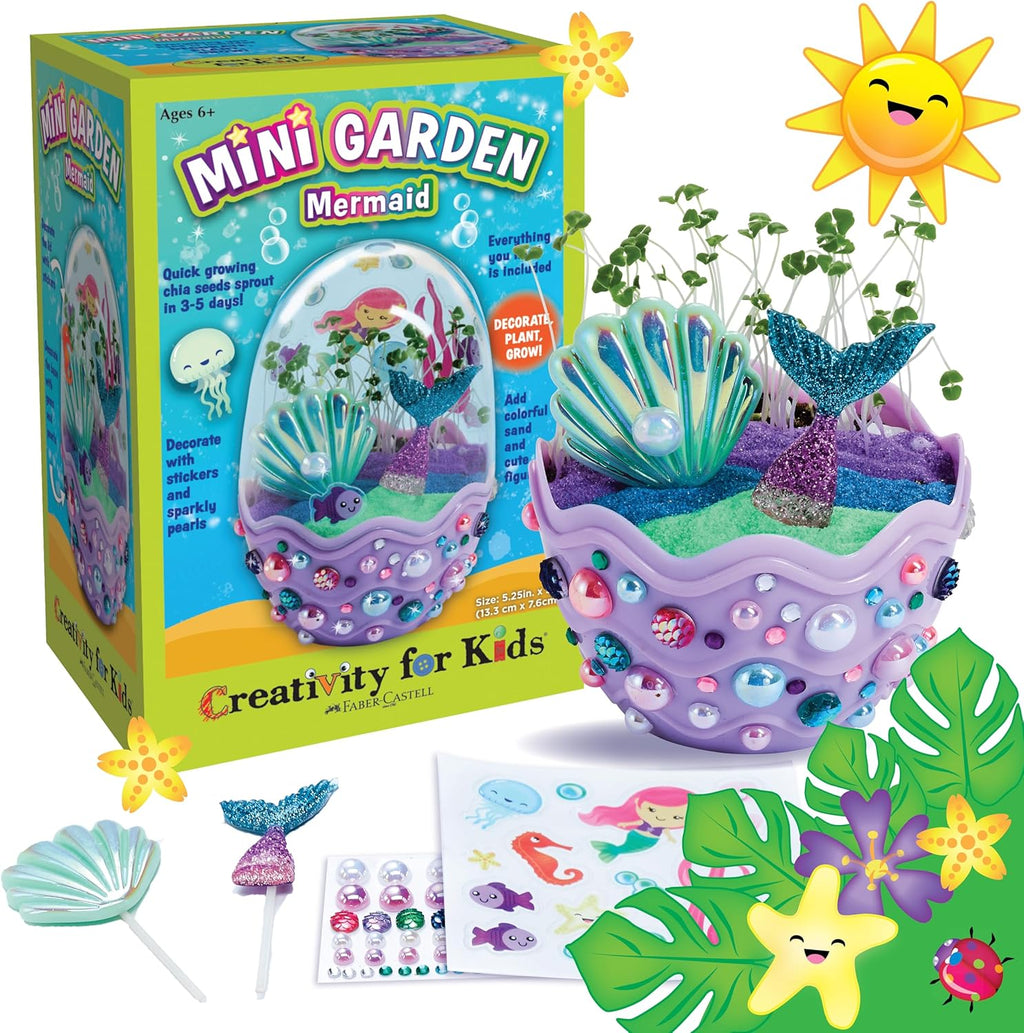 Creativity for Kids Mini Garden: Mermaid Terrarium Kit - Mermaid Gifts for