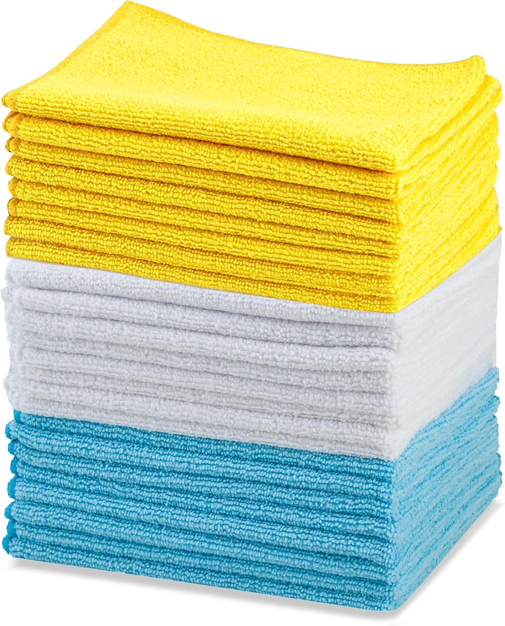 Amazon Basics Microfiber Cleaning Cloths, Ultra Absorbent, Lint Free, Streak