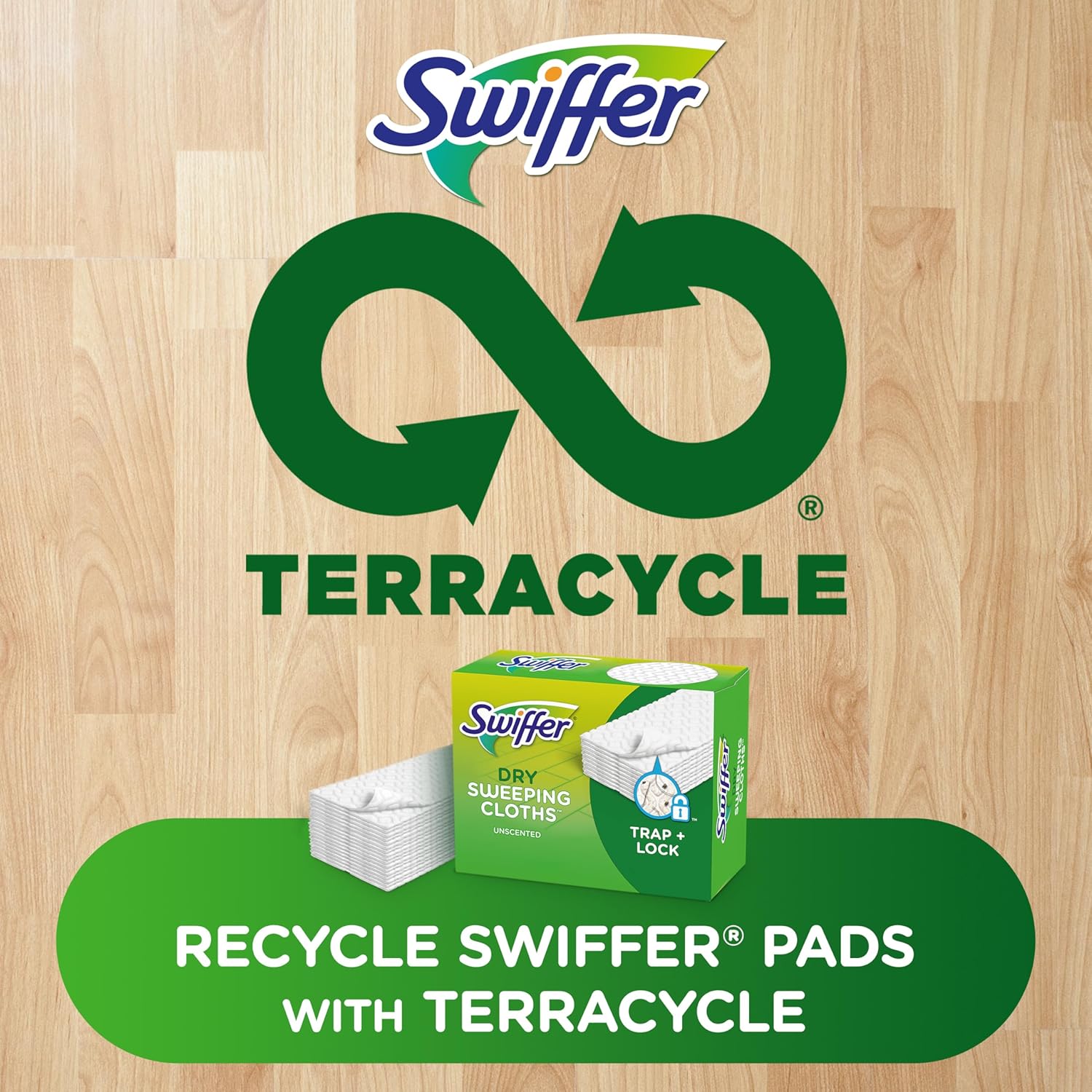 Swiffer Sweep + Mop, Dry Pads Refill, Floor Cleaner for Dirt, Dust, Hair