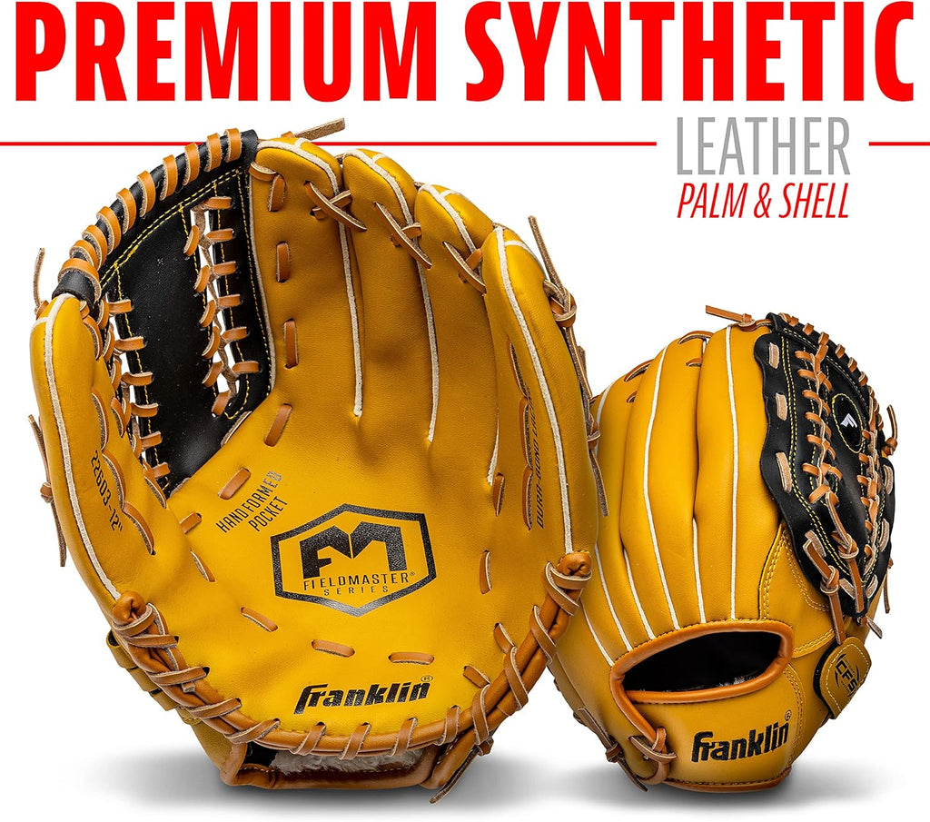 Franklin Sports Field Master Baseball + Softball Glove - Field Master Adult +