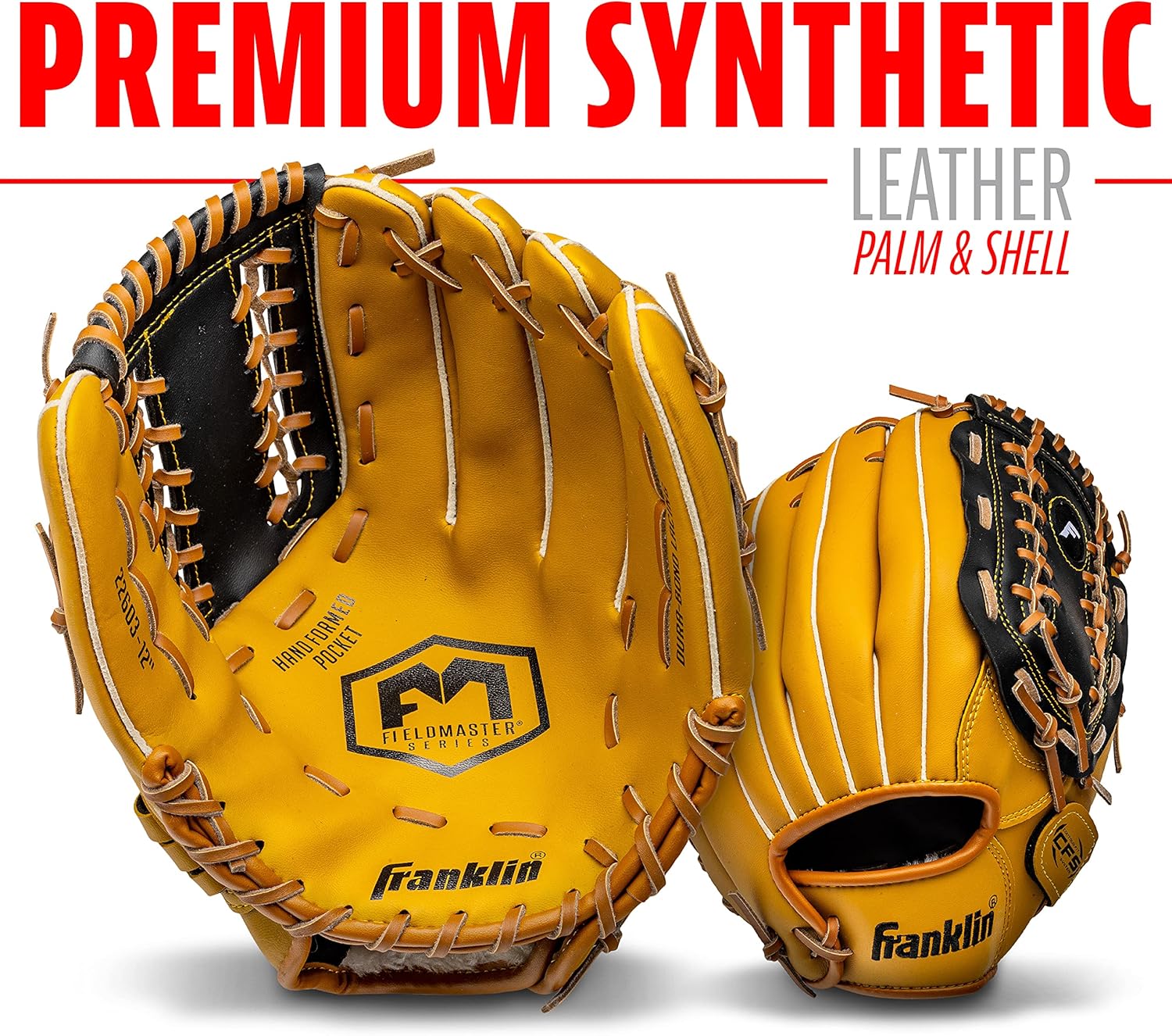 Franklin Sports Field Master Baseball + Softball Glove - Field Master Adult +