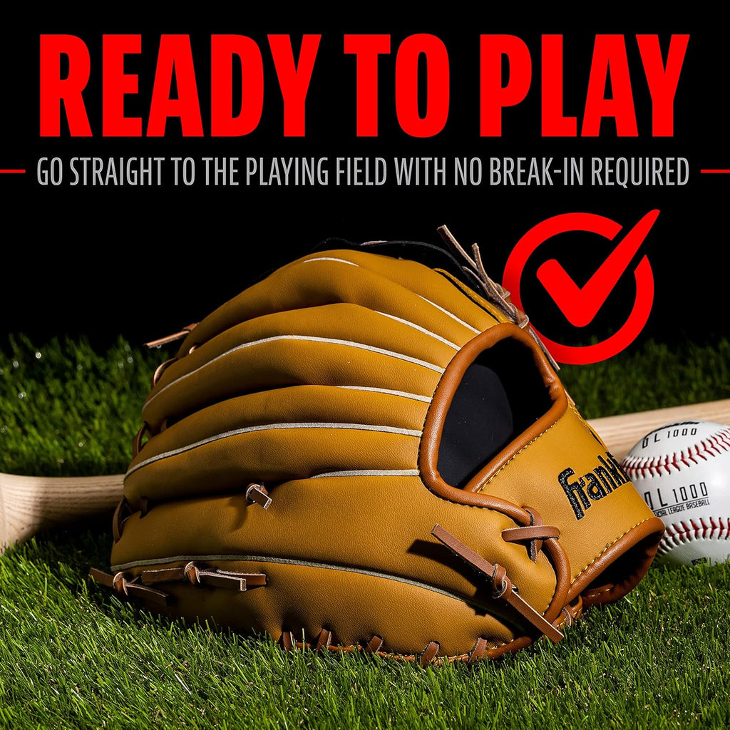 Franklin Sports Field Master Baseball + Softball Glove - Field Master Adult +