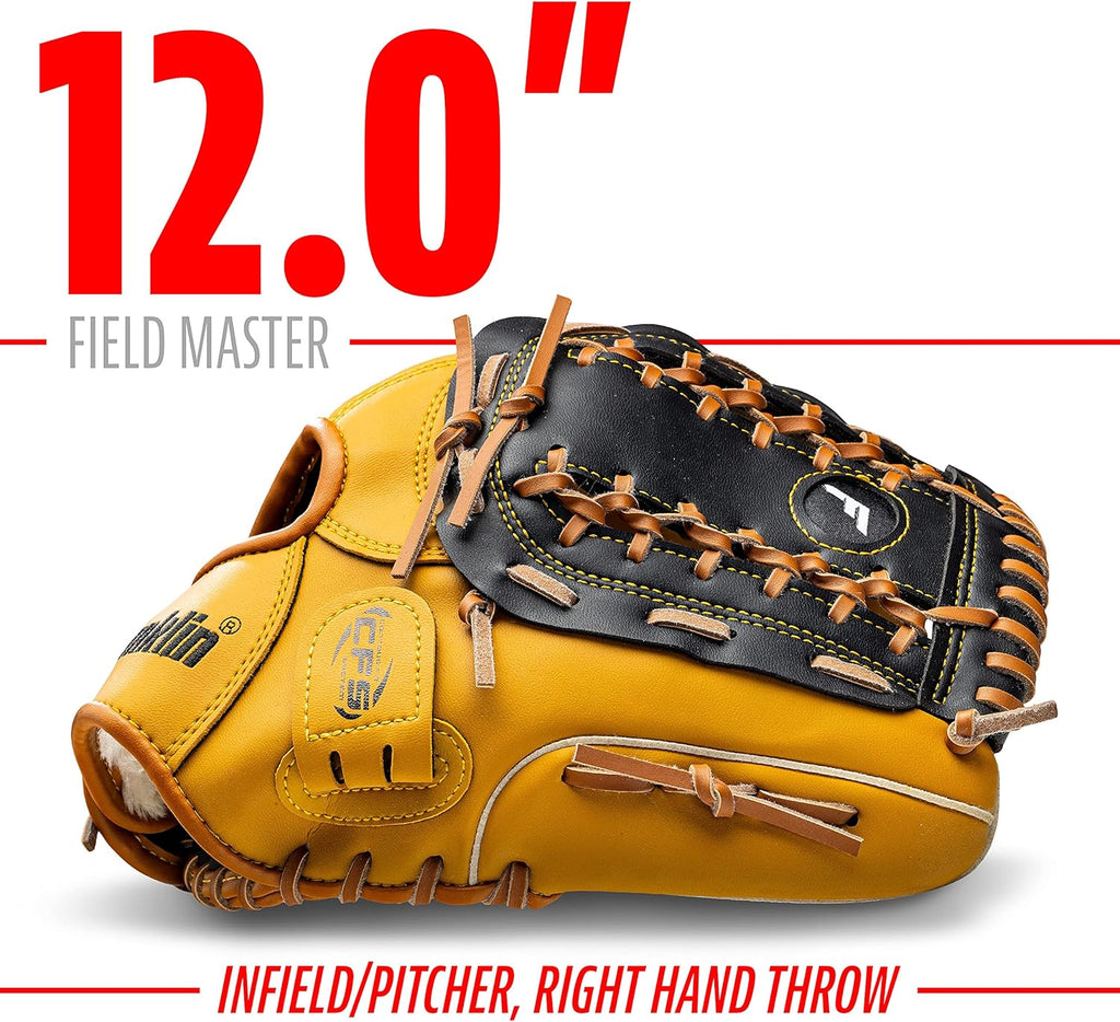 Franklin Sports Field Master Baseball + Softball Glove - Field Master Adult +