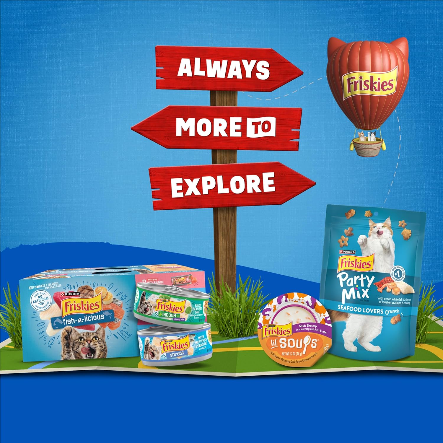 Purina Friskies Dry Cat Food Seafood Sensations With Salmon, Tuna, and Shrimp