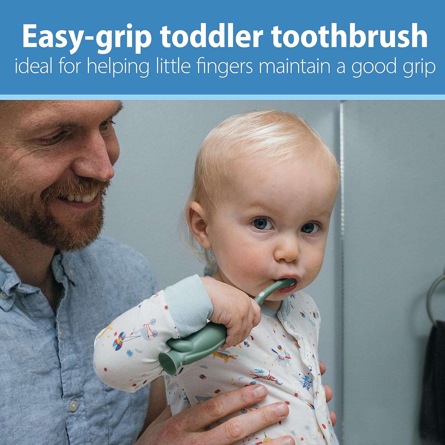 Dr. Brown's Baby and Toddler Toothbrush, Green and Orange Dinosaur 2-Pack