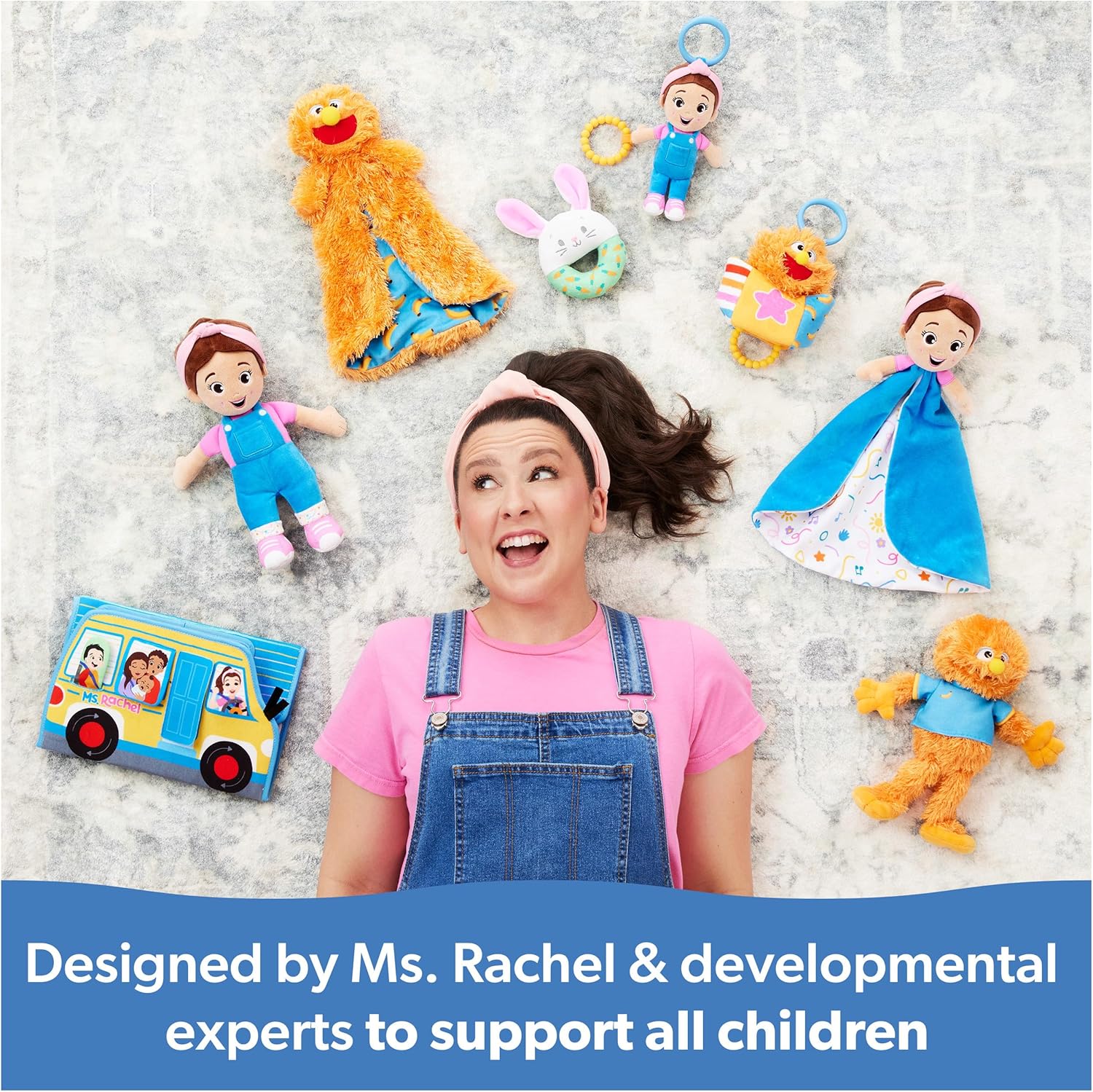 Ms. Rachel Official Speak & Sing Doll, 16‰۝ Tall Interactive Toy with 4 Songs & 16+ Phrases, Toddler Toys for Girls & Boys Ages 6 Months to 3+ Years.