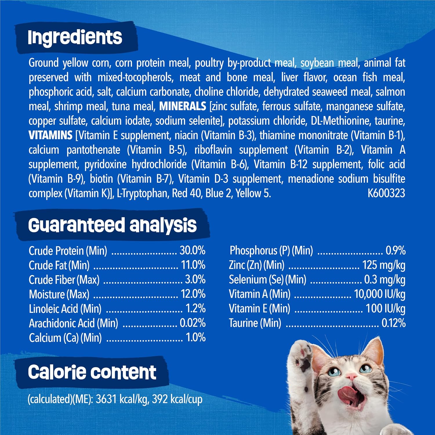 Purina Friskies Dry Cat Food Seafood Sensations With Salmon, Tuna, and Shrimp